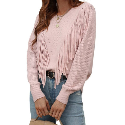 Natalie - Sweater with tassels - Chic - High-quality cotton - Ideal for autumn