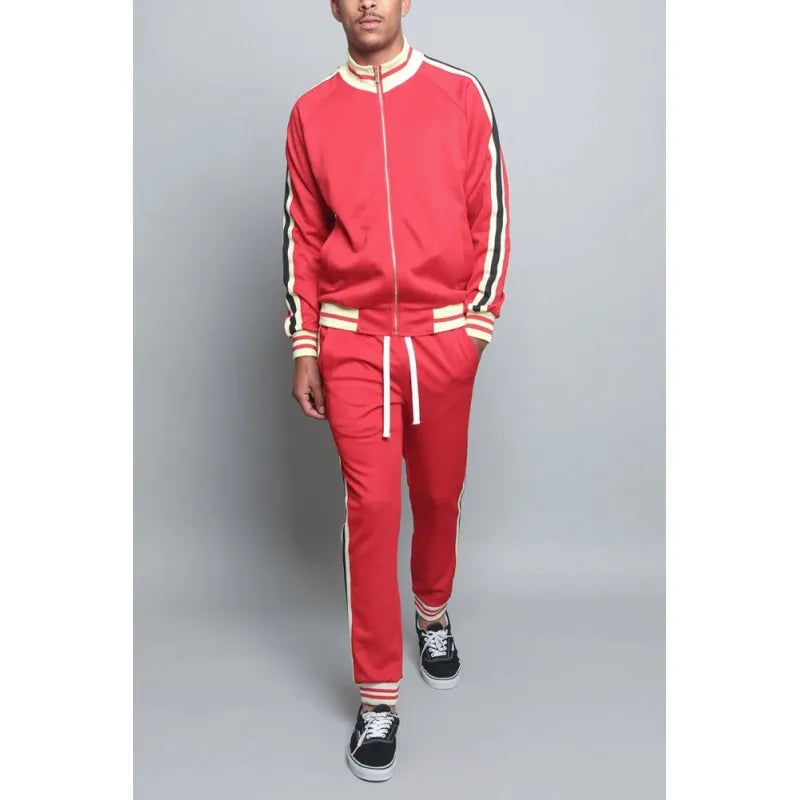 Men's Stylish Casual Full Zip Jacket & Joggers Tracksuit Set | Comfortable Streetwear