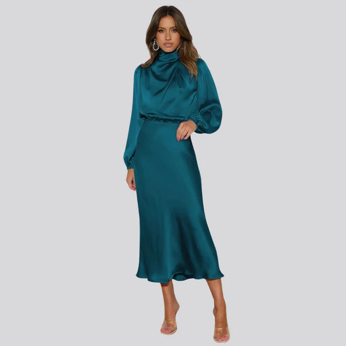 Women's Midi Dress in Longsleeve Design | Ideal for Spring/Summer