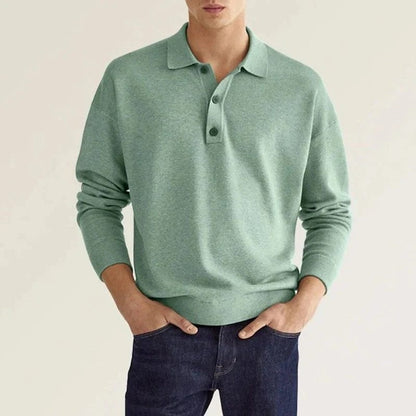 Saul - Polo shirt with Long Sleeves - Casual - Modern Style - Everyday Wear