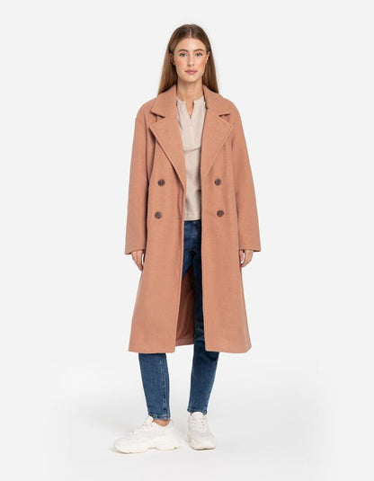 Women's Casual Double-Breasted Long Classic Winter Trench Coat | Ideal for Autumn/Winter