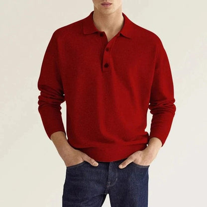 Saul - Polo shirt with Long Sleeves - Casual - Modern Style - Everyday Wear