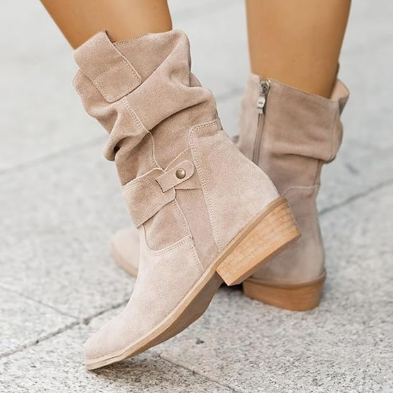 Jovie - Low Suede Boots - Chic - Seasoncollection- Ideal for Winter