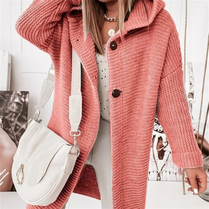 Elegant Hooded Cashmere Knitwear Cardigan Sweater for Women | Ideal for Everyday Wear