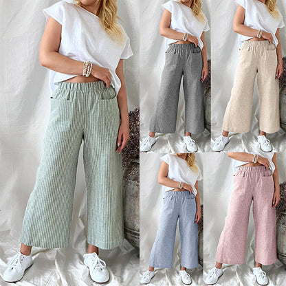 Eira - Casual Striped Trousers - Chic - Modern Style - Everyday Wear