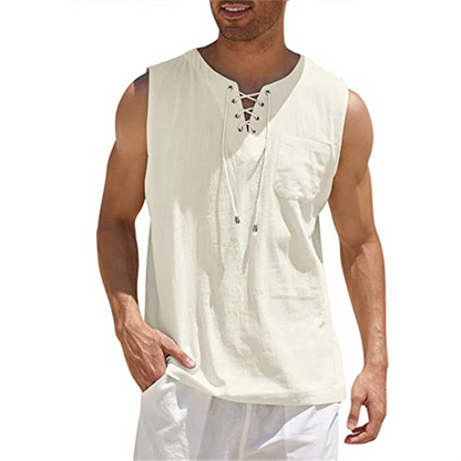 Anselm - Sleeveless Shirt - Casual - Linen - Ideal for Summer