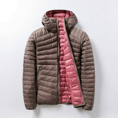 Elegant Ultra-Light Down Jacket, Reversible Puffer Coat for Women | Ideal for Autumn/Winter