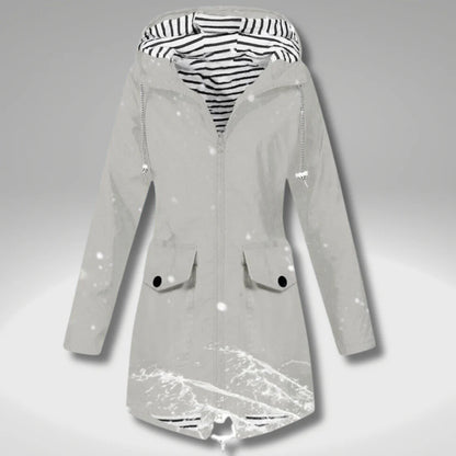 Classic Elegant Waterproof Outdoor Rain Jacket for Women | Perfect for Outdoor Activities