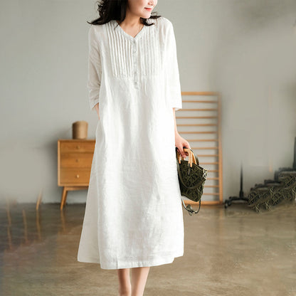 Faye - Linen Dress - Casual - Modern Style - Ideal for Business