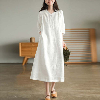 Faye - Linen Dress - Casual - Modern Style - Ideal for Business