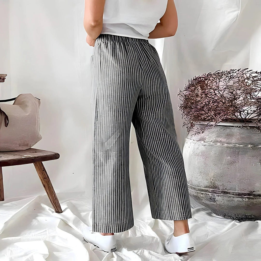 Eira - Casual Striped Trousers - Chic - Modern Style - Everyday Wear