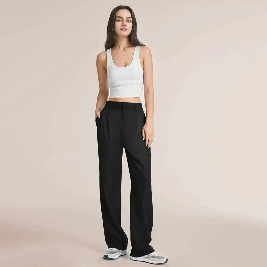 Ivy - High Waist Trousers - Casual - High Performance Fabric - Everyday Wear