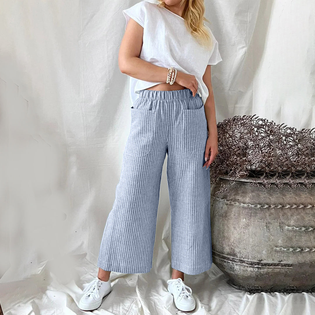 Eira - Casual Striped Trousers - Chic - Modern Style - Everyday Wear