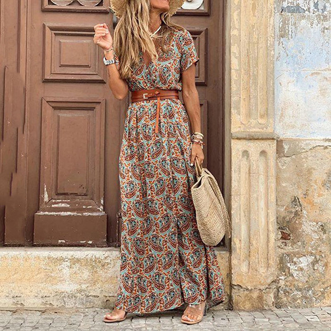 Celine - Maxi Dress - Bohemian - Luxury Materials - Ideal for Summer