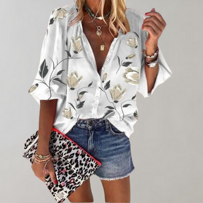 Emelia - Loose Blouse - Casual - Timeless Style - Ideal for Summer