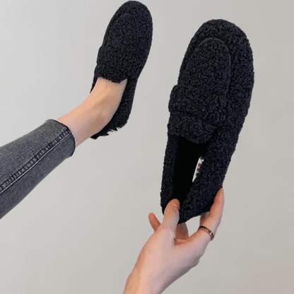 Minnie - Soft Plush Loafers - Casual - Plush - Ideal for Winter