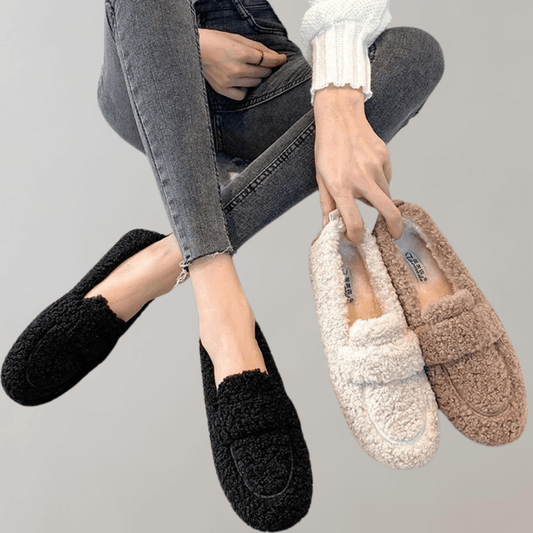 Minnie - Soft Plush Loafers - Casual - Plush - Ideal for Winter