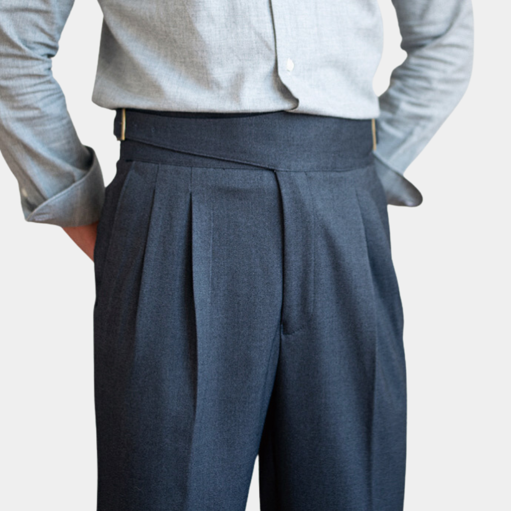 Bryce - Trousers - Classic - Black/Timeless Style Viscose Spandex/Adjustable Fit - Ideal for Business