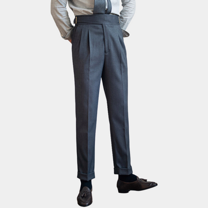 Bryce - Trousers - Classic - Black/Timeless Style Viscose Spandex/Adjustable Fit - Ideal for Business