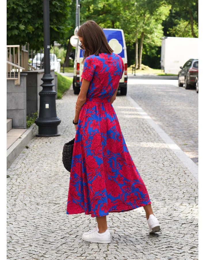 Casual red summer dress hotsell