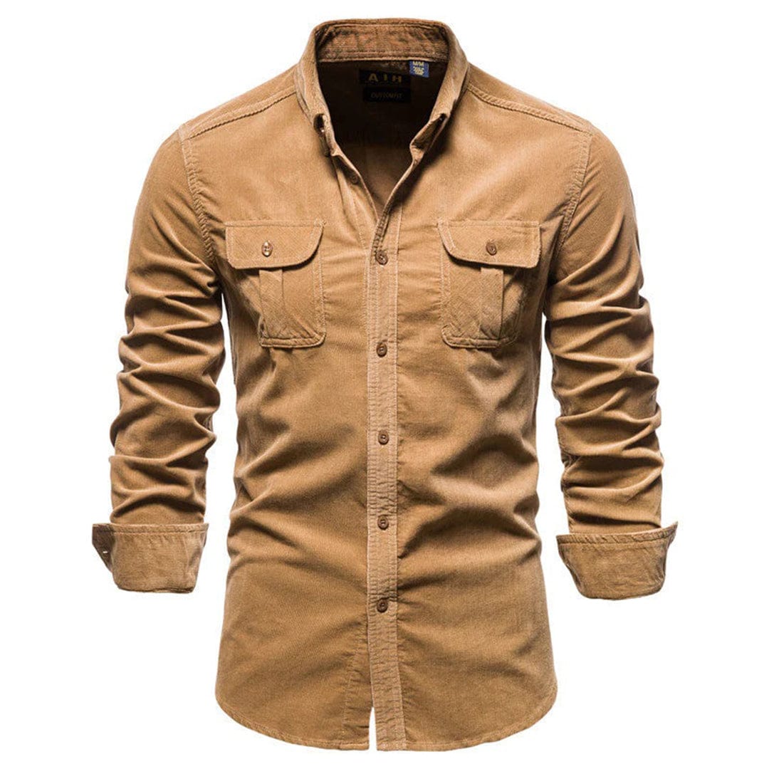 Tristan - Elegant Shirt - Casual - Corduroy - Everyday Wear