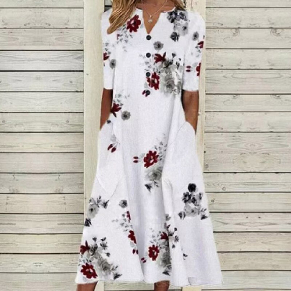 Antonia - Midi Dress - Boho - High-Quality Timeless Style - Ideal for Summer