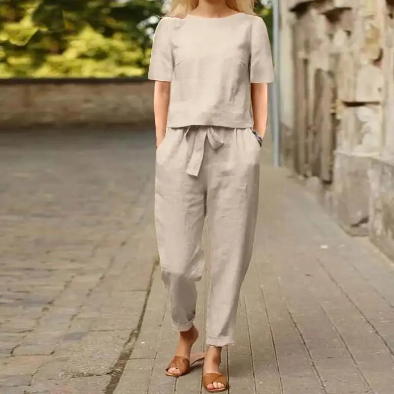 Nyvia - Breathable Summer Linen Set for Women