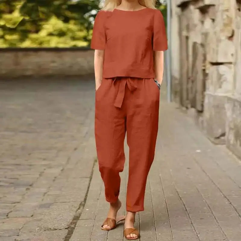 Nyvia - Breathable Summer Linen Set for Women