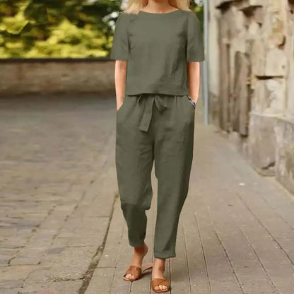 Nyvia - Breathable Summer Linen Set for Women