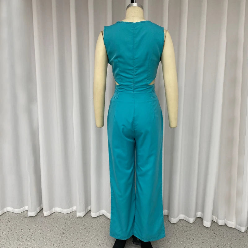 Kessia - Elegant Crop Top and High-Waisted Pants Set for Women