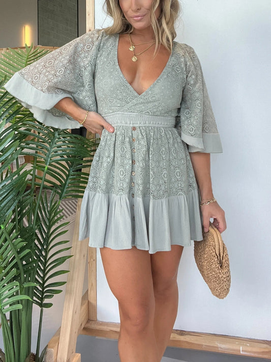 Twila - Elegant Lace Crochet Dress for Women