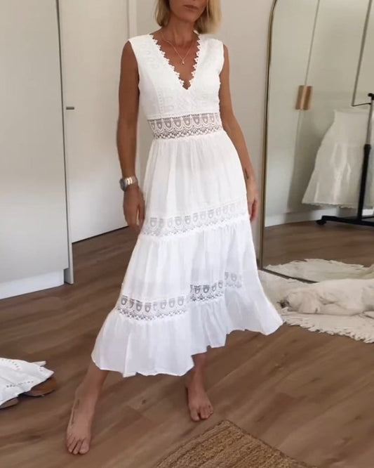 Freyra - Elegant Summer Midi Dress for Women
