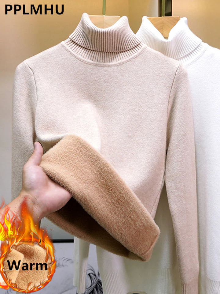 Elegant Oversized Cashmere Turtleneck Sweater for Women | Ideal for Winter