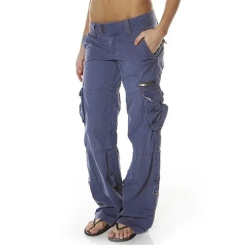 Hailey - Women's Low Waist Cargo Trousers - Casual - Trendy - Ideal for Fall