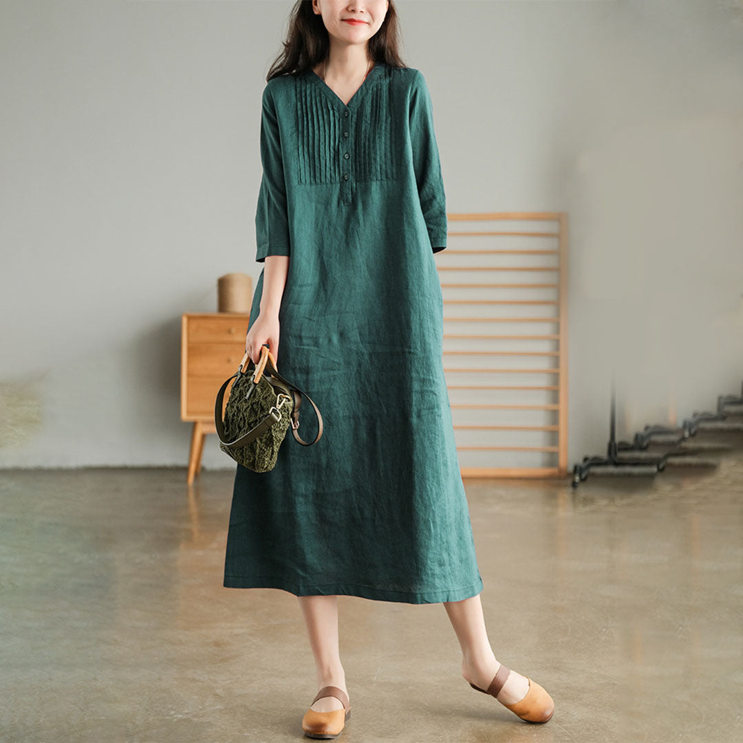 Faye - Linen Dress - Casual - Modern Style - Ideal for Business