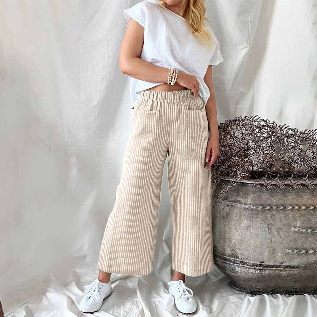 Eira - Casual Striped Trousers - Chic - Modern Style - Everyday Wear