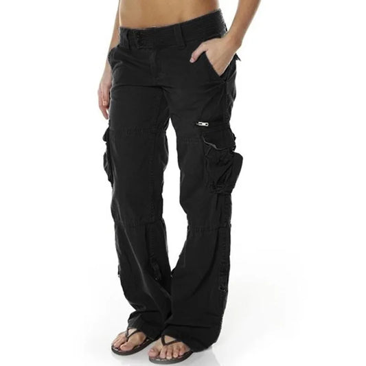 Hailey - Women's Low Waist Cargo Trousers - Casual - Trendy - Ideal for Fall