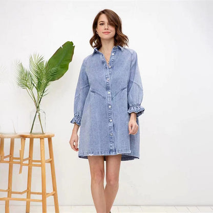 Raya - Shirt Dress - Casual - Denim - Everyday Wear