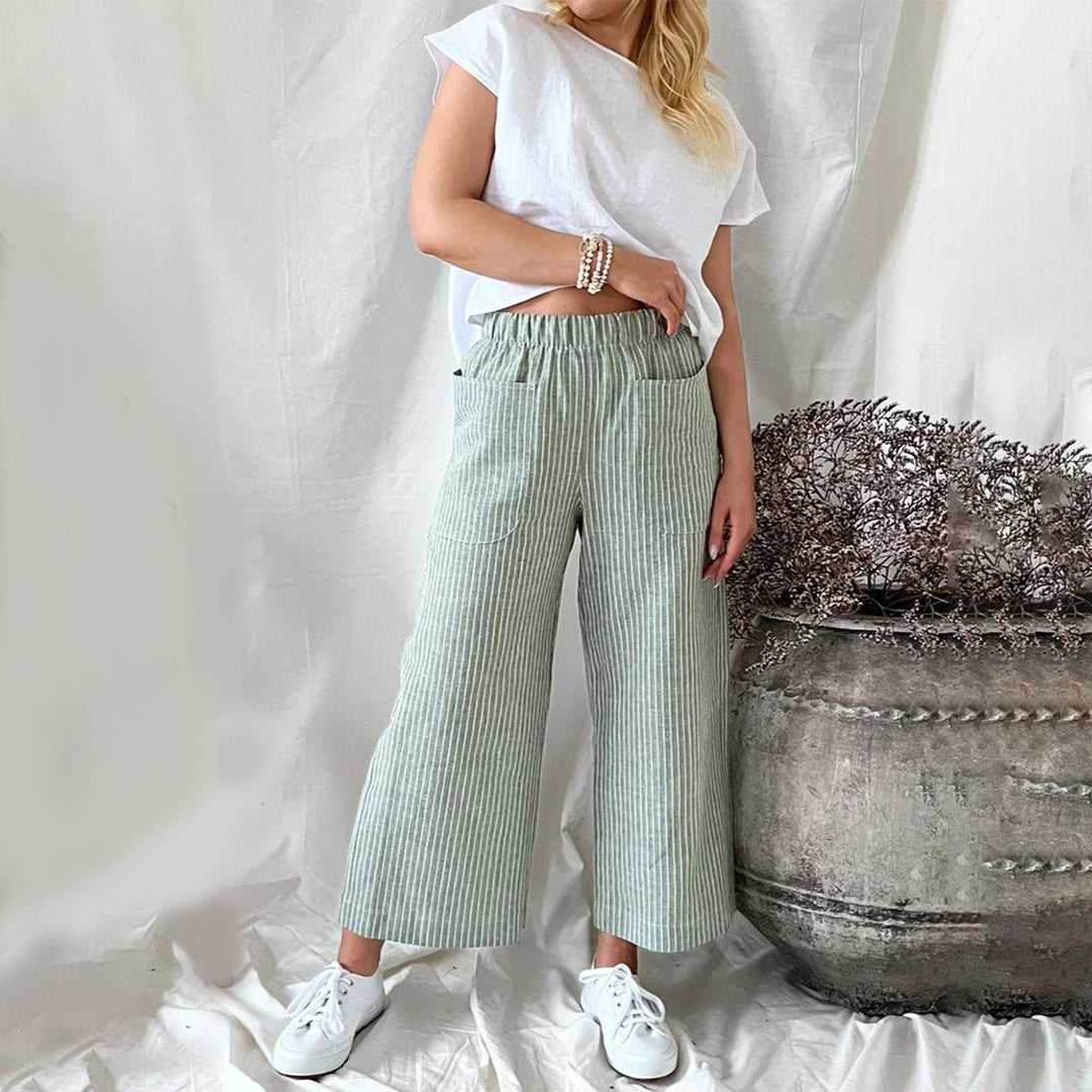 Eira - Casual Striped Trousers - Chic - Modern Style - Everyday Wear