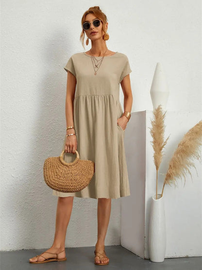Gracyn - Vintage Summer Midi Dress for Women