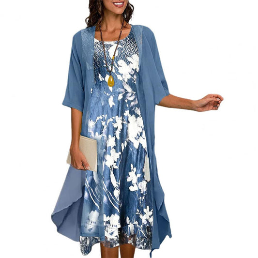 Mia - Floral Chiffon Wedding Guest Dress for Women