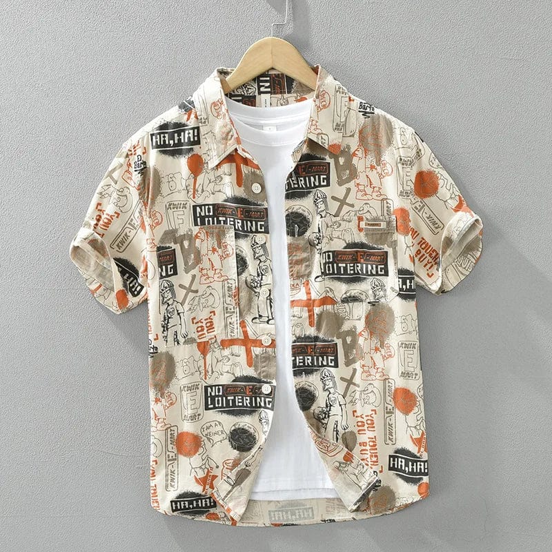 Victor - Men's Polo T-Shirt - Elegant - Unique Print - Formal Occasions