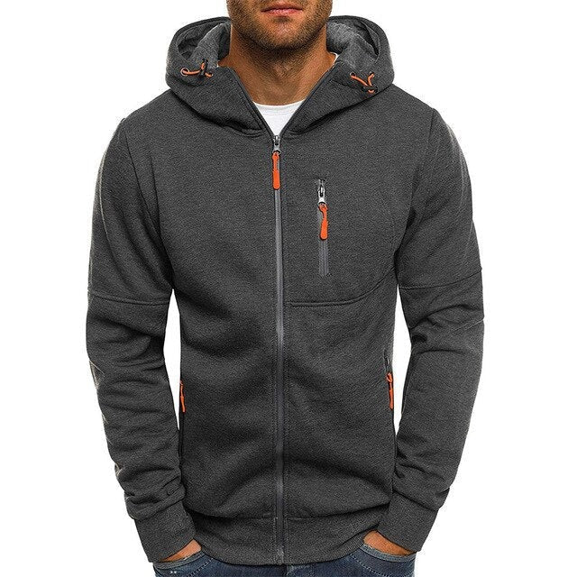 Juan - Hooded Jacket with Zip - Sporty - Lightweight - Ideal for Autumn/Winter