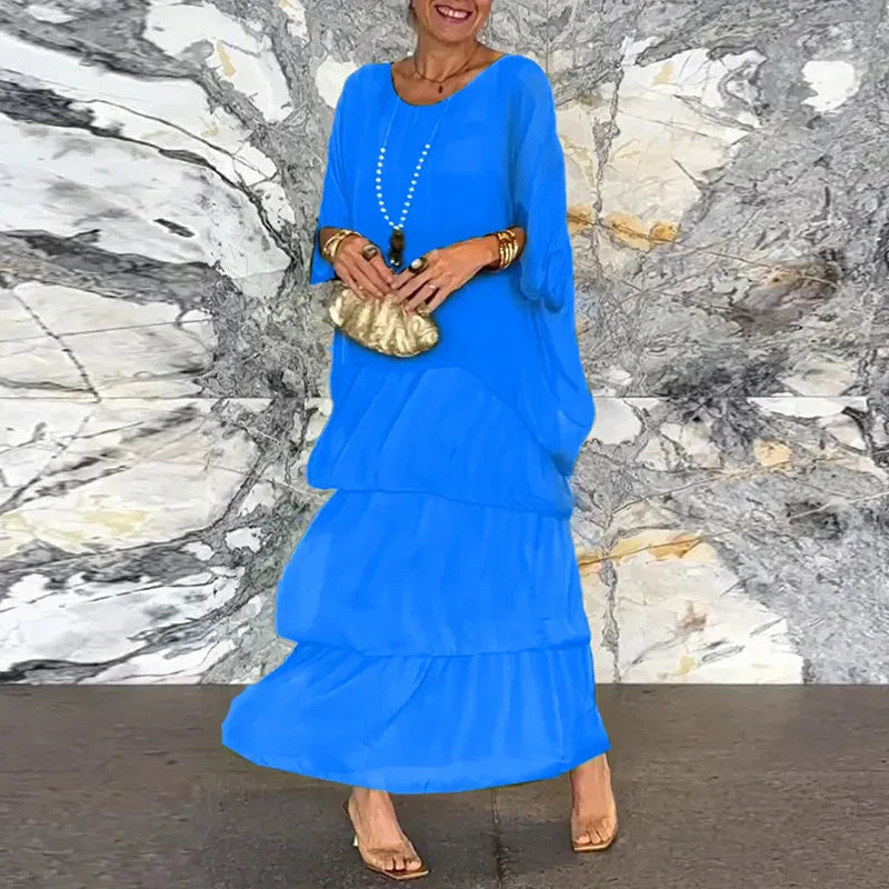 Alani - Layered Chiffon Maxi Dress for Women