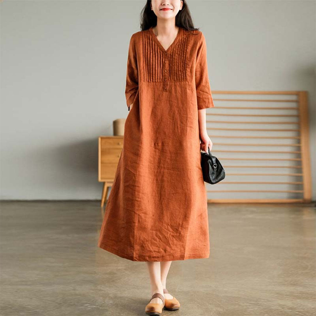 Faye - Linen Dress - Casual - Modern Style - Ideal for Business