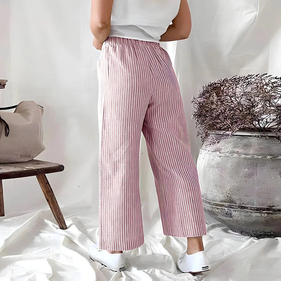 Eira - Casual Striped Trousers - Chic - Modern Style - Everyday Wear