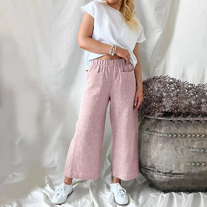 Eira - Casual Striped Trousers - Chic - Modern Style - Everyday Wear