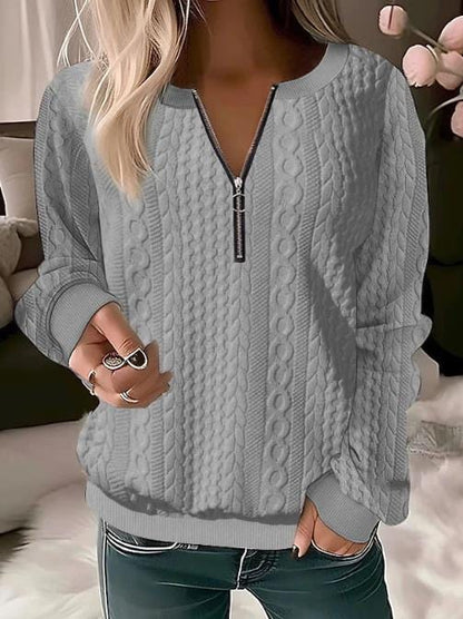 Molly - Sweater with zipper - Casual - High Quality Fabric - Ideal for Autumn