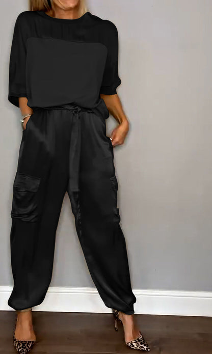 Olessa - Elegant Satin Outfit Set for Women