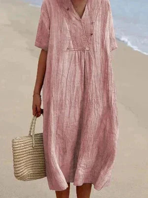 Halinae - Lightweight Summer Midi Dress for Women